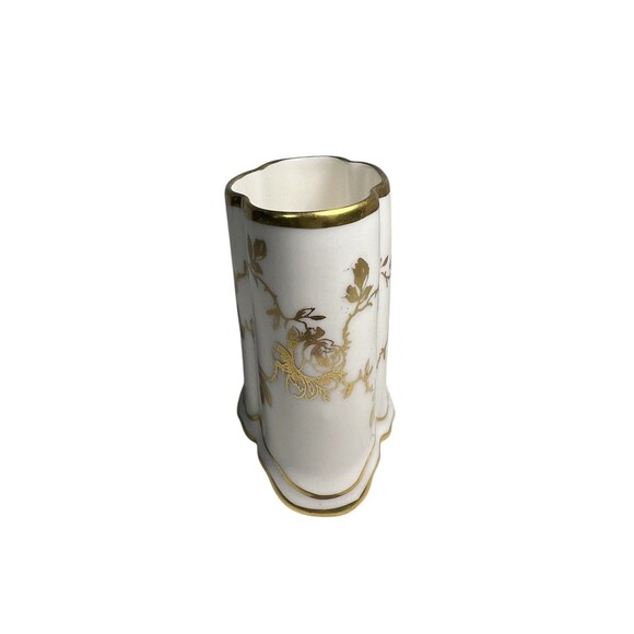 VTG Lindner Gold Rose Floral Scroll Toothpick or Cigarette Holder, 2 1/4" Deep - Picture 12 of 13